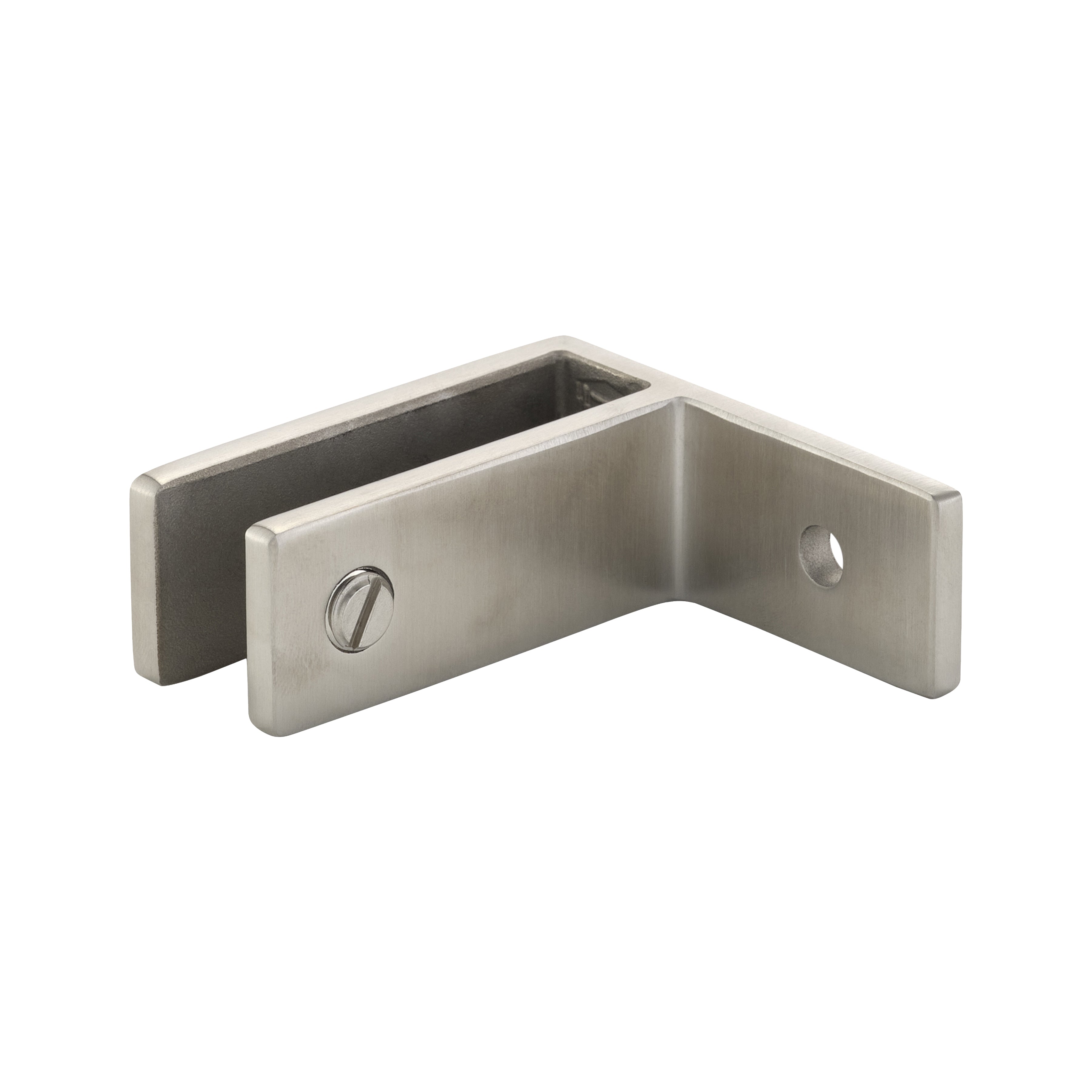 image 180 Degree Glass to Wall Stainless Steel Stiffener Bracket